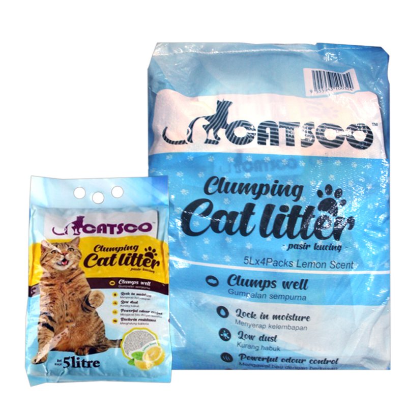 Catsco Clumping Cat Litter - Lemon Scent (5 Liter)