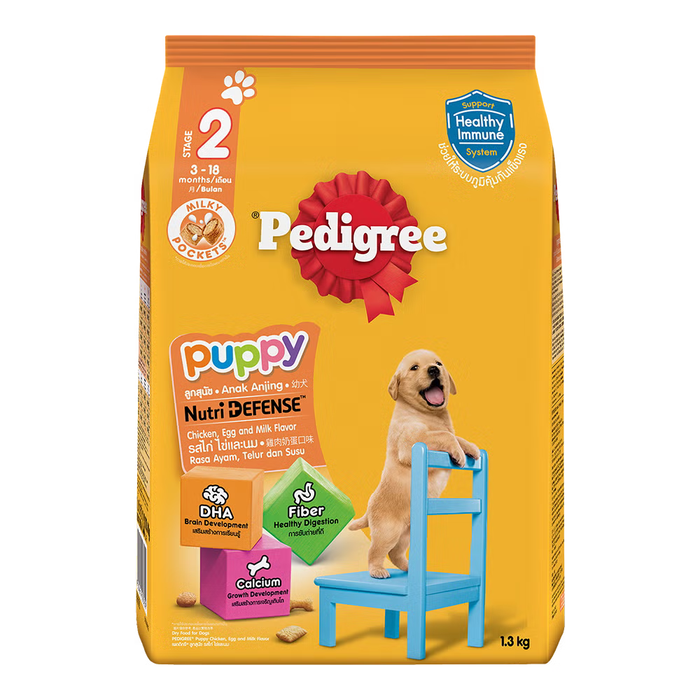 PEDIGREE Anak Anjing Ayam & Telur dalam pek 1.3kg