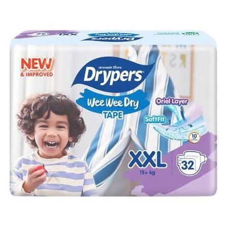 Drypers Wee Wee Dry (Size XXL, 32 pieces)