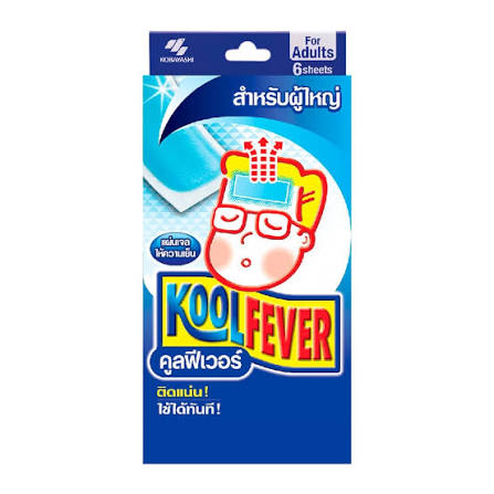 KOOLFEVER Adult (Adults) Cooling Gel Sheets (6+2 Sheets Pack)