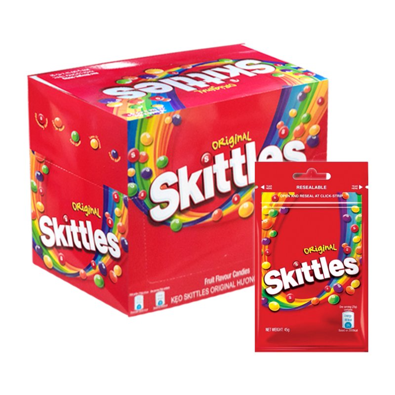 Skittles Gula 45g (Fruit Flavour Candies)