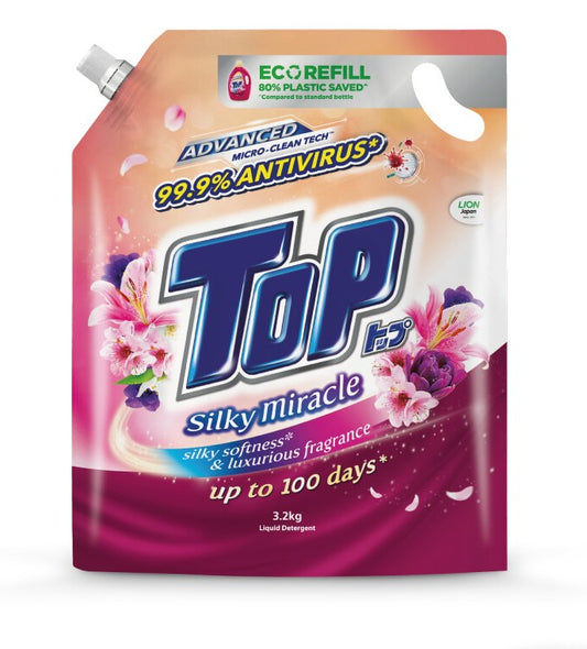 TOP Cecair Pencuci Silky Miracle (Keajaiban Sutera) Pek Isian Semula 3.2kg
