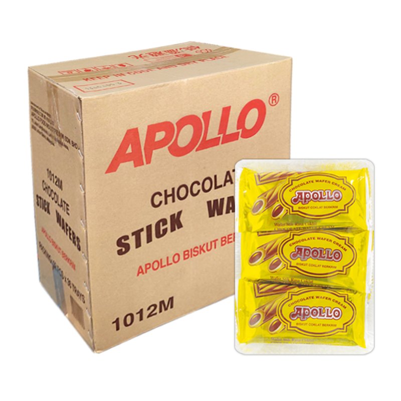 Apollo Chocolate Wafer Cream / Biskut Coklat Berkrim 12pcs