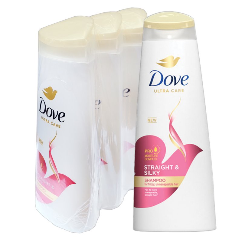 Dove Straight & Silky Shampoo (Rambut Lurus & Lembut) dalam saiz 330ml