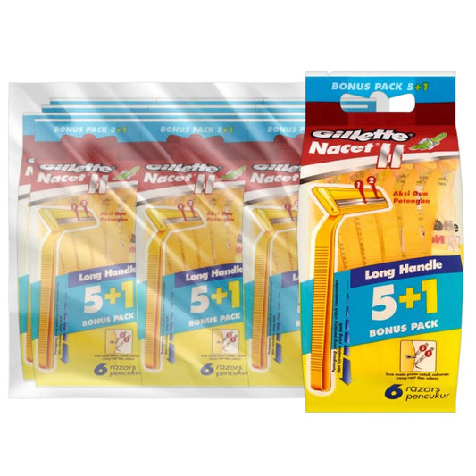 Gillette Nacet II Disposable Razor (5+1 Pack)