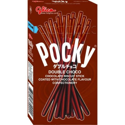 Glico Pocky Double Chocolate Flavoured Biscuit Sticks 39g box
