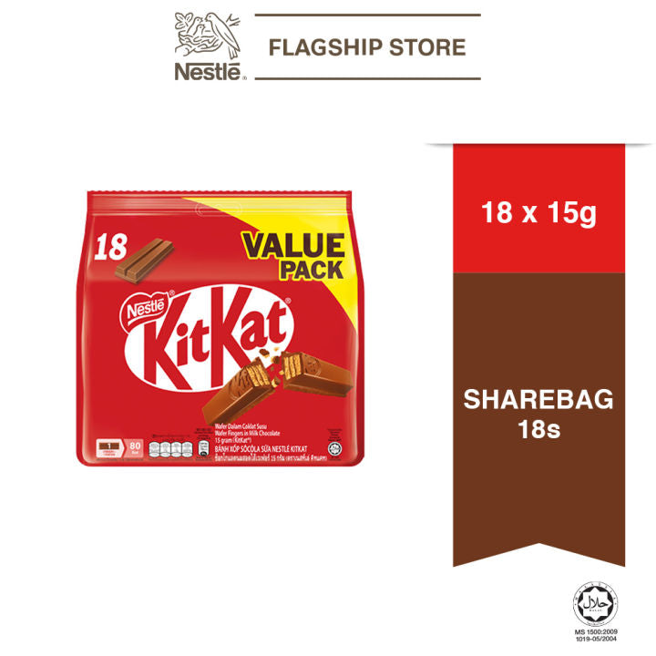 KitKat 2F Wafer Coklat Pek Nilai 18x15G