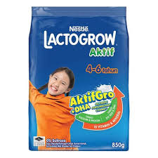 LACTOGROW AKTIF Susu Tepung Formula 4-6 tahun (850G)