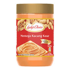 Lady's Choice Crunchy Peanut Butter (Mentega Kacang Kasar Lady's Choice) 500g