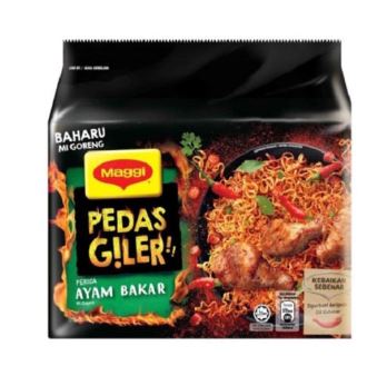 Maggi Pedas Giler Ayam Bakar  5 pcs x 76g