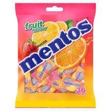 Mentos Chewy Dragees Candy 36 Pieces Pouch 97.2g