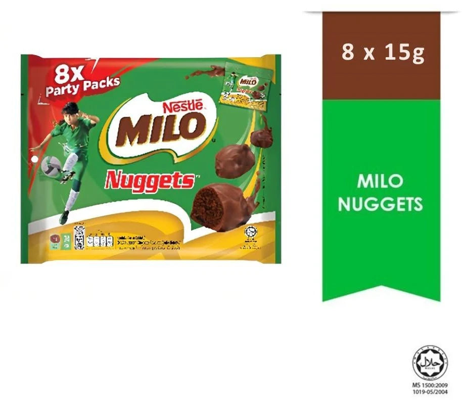 NESTLÉ MILO Nuggets 8 Party Packs (15g per pack)