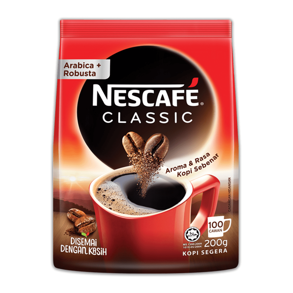 Nescafe Classic Instant Coffee Soft Pack 200g