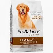 ProBalance Single Source Meat Protein Lamb atau Probalance Lamb & Rice Dry Dog Food dalam pek 3.2kg.