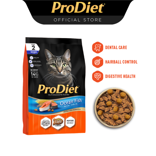 ProDiet Dry Cat Food - Ocean Fish 1.4kg / PRODIET MAKANN KUCING IKAN LAUT 1.4KG