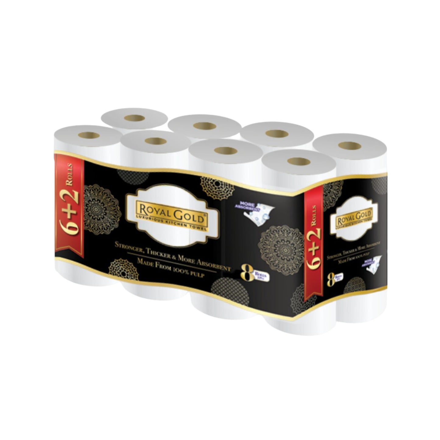 ROYAL GOLD TISU DAPUR 6+2 GULUNG