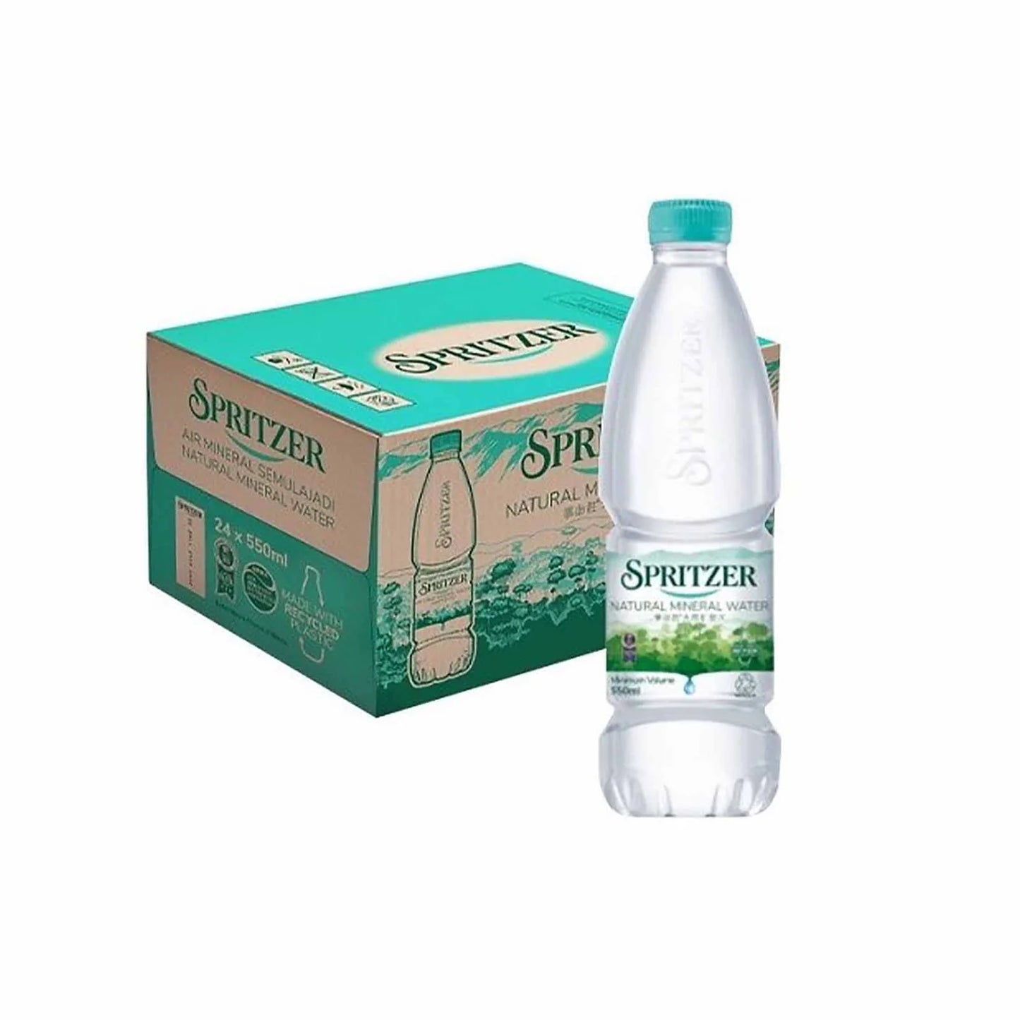 Spritzer Mineral Water 24 Bottle x 550ml