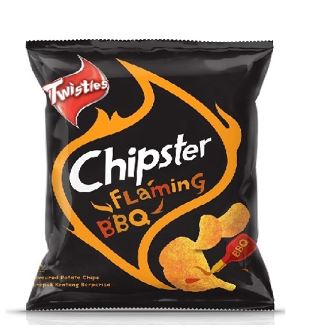 Twisties Chipster Flaming BBQ Potato Chips  60g