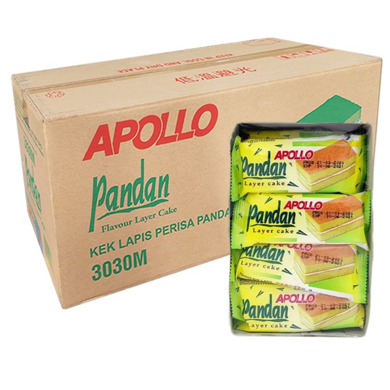 Apollo Chocolate/Pandan Layer Cake 18G*8