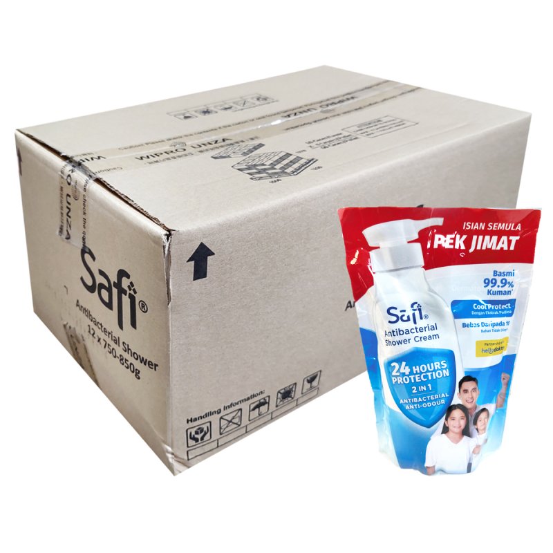 Safi Antibacterial Shower Cream Cool Protect Refill Pack (850g)
