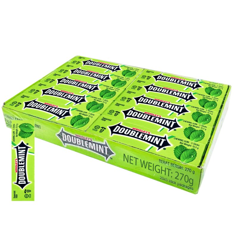Wrigley's Doublemint Peppermint Chewing Gum (5 sticks/13.5g)