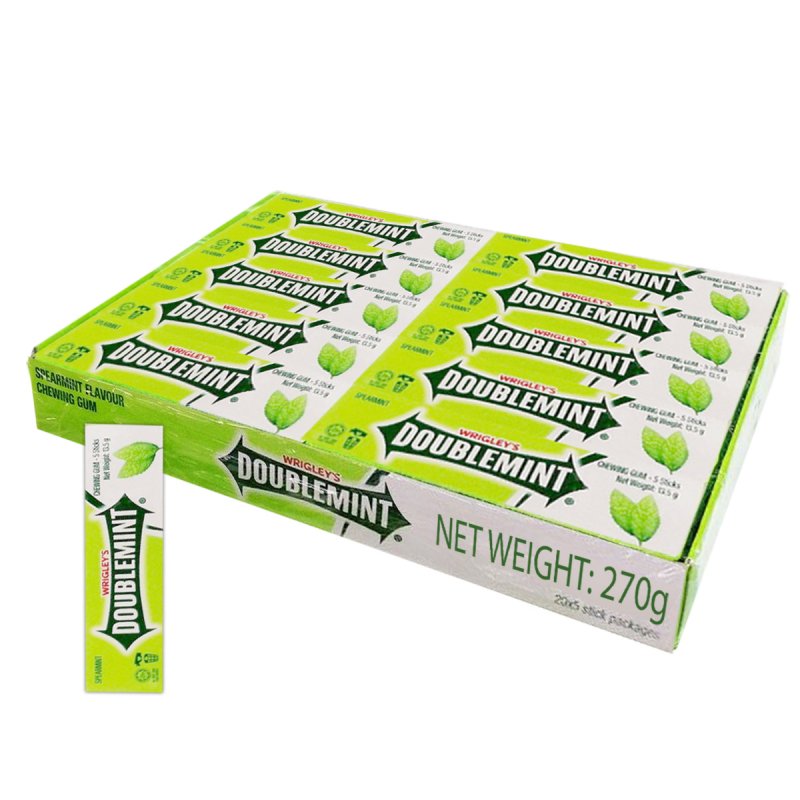 Wrigley's Doublemint Spearmint Chewing Gum (5 sticks)
