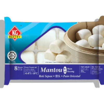 KG Pastry - Mantou Oriental Bun Plain Kosong | 8 x 50 g