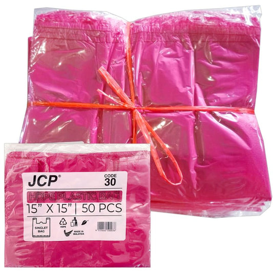 JCP Beg Plastik HDPE 15*15 Inci (50 keping)