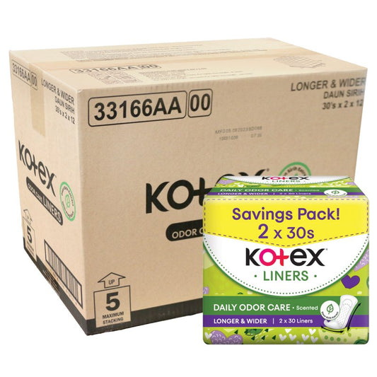Kotex Liners Daily Odor Care (30s)